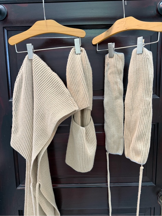 ADAY Accessories - ADAY Ribbed Knit Lot of Women’sScarf, Balaclava and Arm/Wrist Warmers